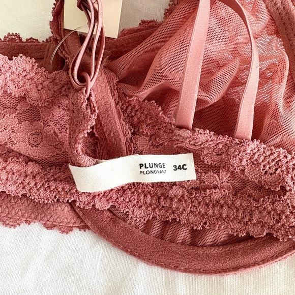Aerie Meadow Bound Lace Plunge Bralette - Picture 4 of 4